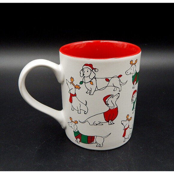 Spectrum Designs Dachshund Mug Dog Holiday Christmas Whimsical Weiner Dogs - Picture 1 of 8